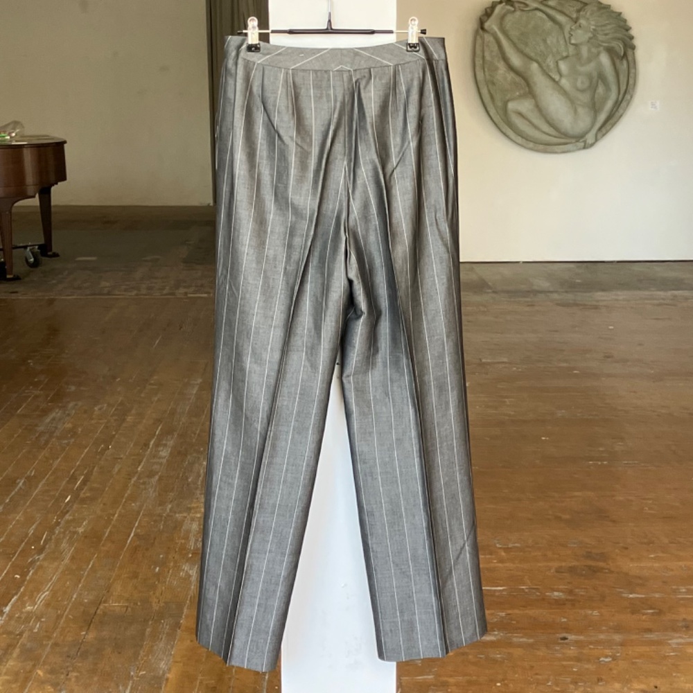 Talbots slate, gray, iridescent, Italian pinstripe pants - Picture 5 of 9
